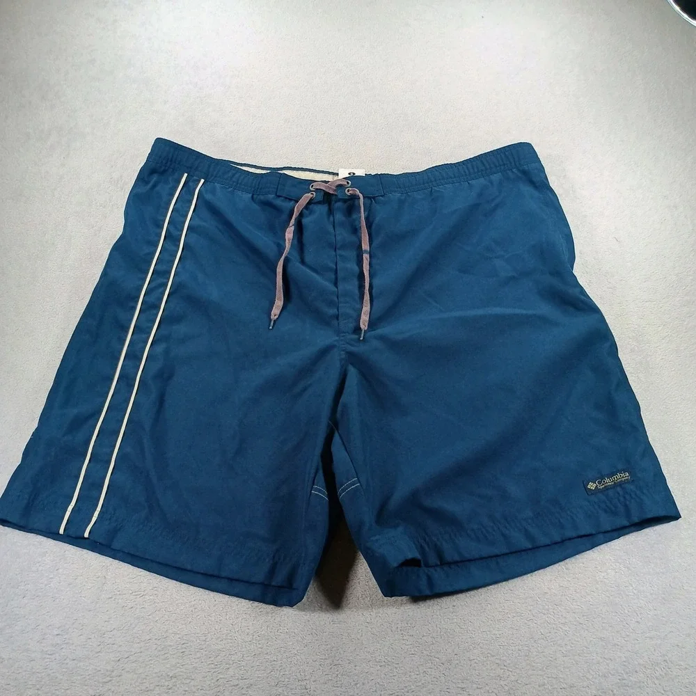 Columbia Mens Swim Trunks Blue Large 9